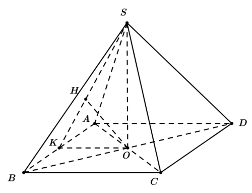 Tính khoảng cách từ tâm của đáy kim tự tháp đến mặt bên. (ảnh 2)