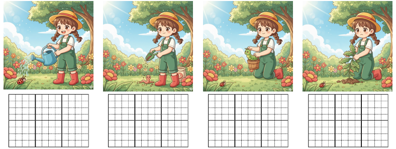 a) Kể tên các việc làm để chăm sóc cây cối dưới đây. (ảnh 1)