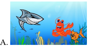 Bức tranh nào cho thấy tôm càng nể phục trước tài năng của cá con? (ảnh 2)