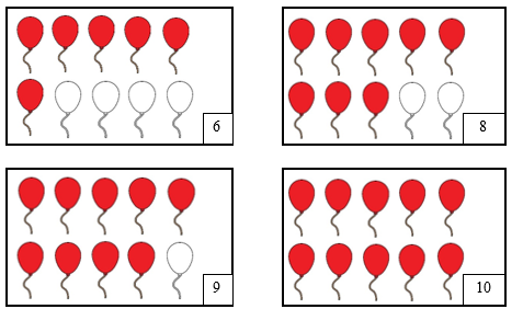 Tô màu vào quả bóng bay (theo mẫu). (ảnh 2)