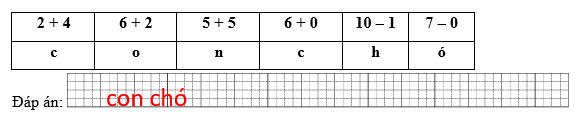 Em hãy giải ô chữ bằng cách thực hiện các phép tính tương ứng để tìm ra con vật mà bạn Bo nhắc đến. (ảnh 2)