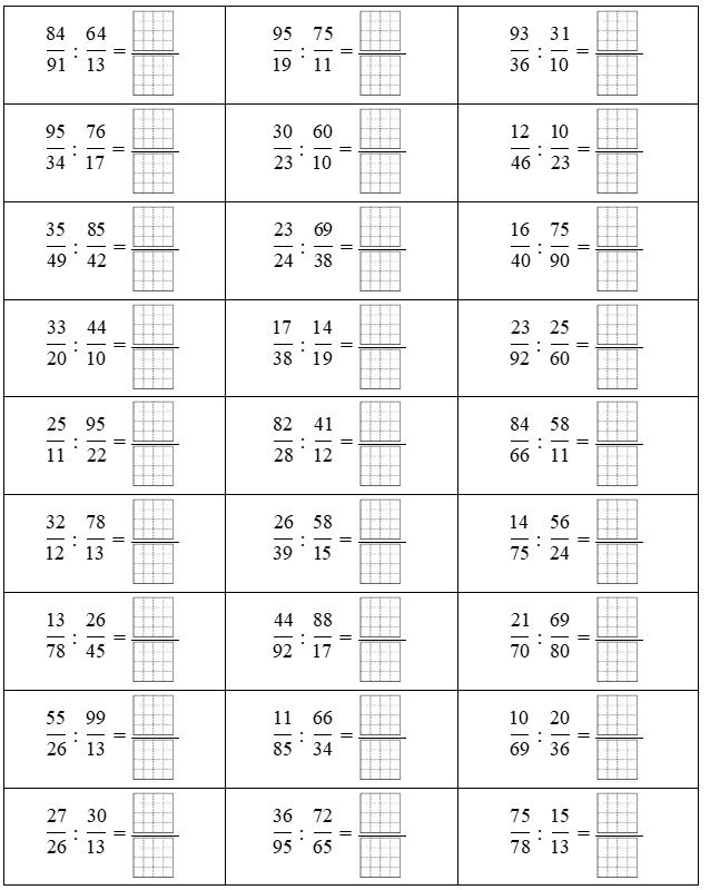 Phép chia 84/91 : 64/13 = (ảnh 1)