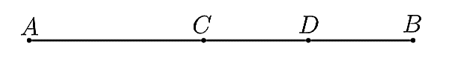 Cho đoạn thẳng \(AB = 2{cm}.Trên đoạn thẳng \(AB\) lấy hai điểm (ảnh 1)