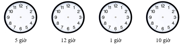 Vẽ kim giờ, kim phút trên đồng hồ cho phù hợp: (ảnh 1)