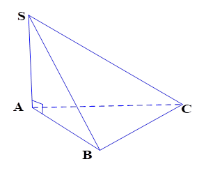 Cho hình chóp S.ABC có SA vuông góc (ABC) (như hình vẽ minh hoạ). Khi đó góc giữa đường thẳng SB và mặt phẳng (ABC) bằng góc nào sau đây? (ảnh 1)