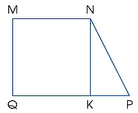 Trong hình dưới đây, cạnh vuông góc với cạnh MN là: A. NK B. NP C. MQ D. NK và MQ (ảnh 2)