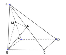 Cho hình chóp S.ABCD, đáy ABCD là hình bình hành (ảnh 1)