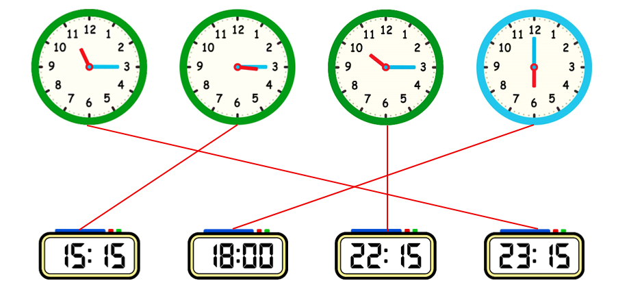 Nối hai đồng hồ chỉ cùng thời gian. (ảnh 2)