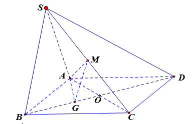 Cho hình chóp S.ABCD có đáy ABCD là hình bình hành (ảnh 1)