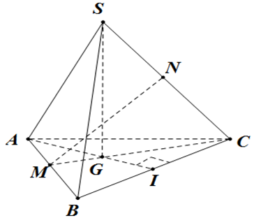 Cho hình tam giác đều S.ABC có cạnh đáy bằng a và cạnh bên bằng b (a khác b). Các mệnh đề sau đúng hay sai? (ảnh 1)