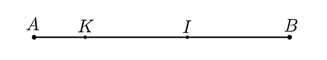 Cho điểm I nằm giữa hai điểm A và B sao cho AB =15 cm (ảnh 1)