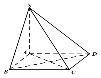 Cho hình chóp S.ABCD có đáy ABCD là hình vuông tâm O, SA vuông góc (ABCD). Khẳng định nào sau đây sai? (ảnh 1)