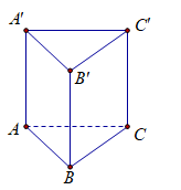 Lăng trụ tam giác đều có độ dài tất cả các cạnh bằng 3. Thể tích khối lăng trụ đã cho bằng (ảnh 1)