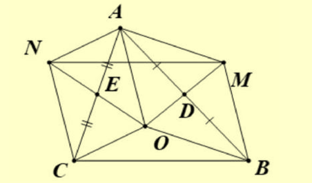 Cho tam giác ABC có D,E lần lượt là trung điểm của AB và AC (ảnh 1)