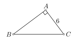 Cho tam giác ABC vuông tại A , AC = 6 cm , tan B = 3/4  (ảnh 1)