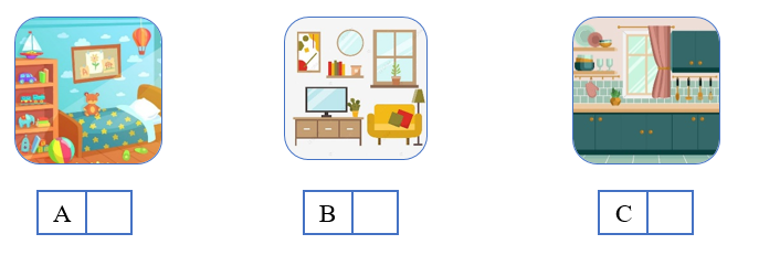 Listen and tick (√) the box. There is one example. (ảnh 1)