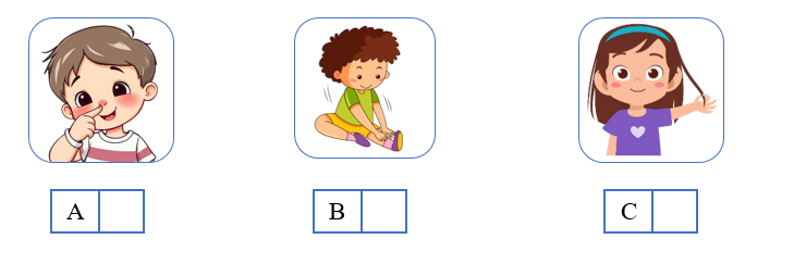 Listen and tick (√) the box. There is one example. (ảnh 1)