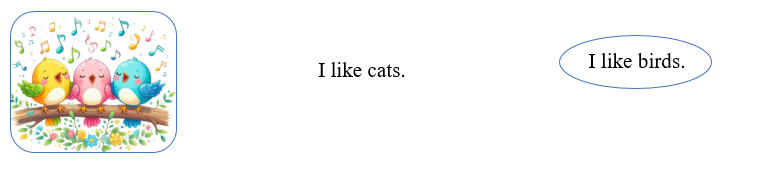 Look, read and circle. There is one example. (ảnh 2)