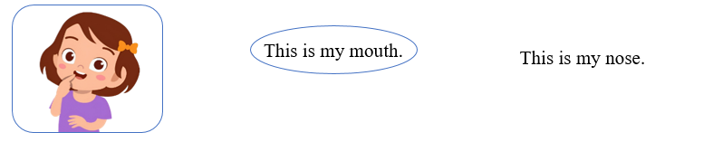 Look, read and circle. There is one example. (ảnh 2)