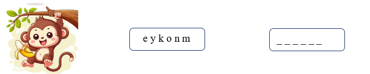 Order the letters. There is one example. (ảnh 1)