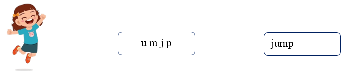 Order the letters. There is one example. (ảnh 2)