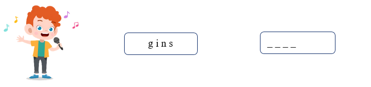 Order the letters. There is one example. (ảnh 1)