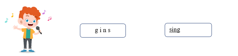 Order the letters. There is one example. (ảnh 2)