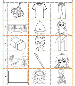 B. Color pictures with the same beginning letter. (Tô màu các hình có chữ cái đầu giống nhau.) (ảnh 2)