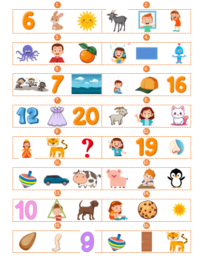 B. Circle the word with different beginning sound. (ảnh 1)