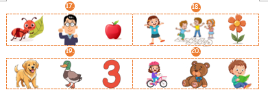 B. Circle the word with different beginning sound. (ảnh 2)