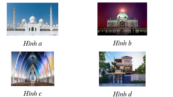 Trong các hình ảnh công trình dưới đây, hình ảnh công trình nào không có trục đối xứng? (ảnh 1)