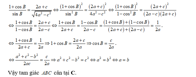 Chứng minh rằng: Nếu tam giác \[ (ảnh 2)