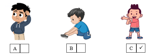 Listen and tick (ü) the box. There is one example. (ảnh 2)