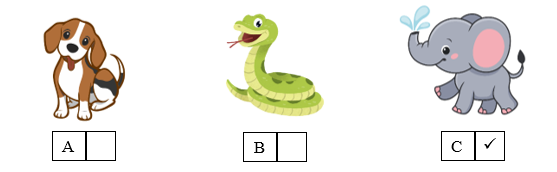 Listen and tick (ü) the box. There is one example. (ảnh 2)