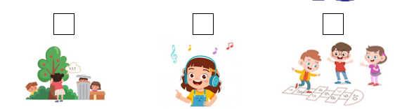 A. LISTENING  Listen and tick (√) the box. There is one example. (ảnh 1)