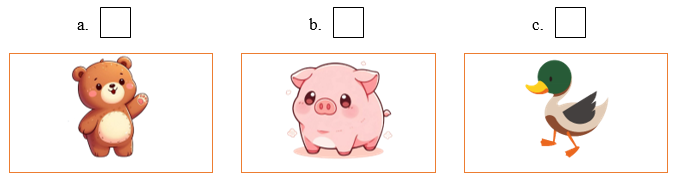 II. Read and tick (✔). I have a duck. (ảnh 1)