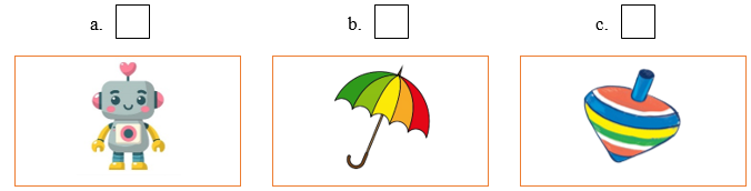 II. Read and tick (✔). I can see a robot. (ảnh 1)