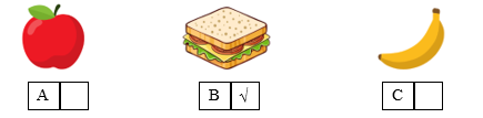 Listen and tick (√) the box. There is one example. (ảnh 2)