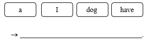 Order the words. There is one example. (ảnh 1)