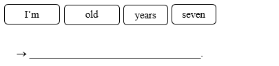 Order the words. There is one example. (ảnh 1)
