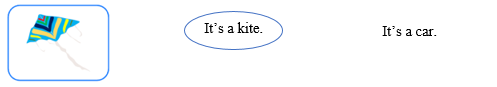 Look, read and circle. There is one example. It’s a kite. It’s a car. (ảnh 2)