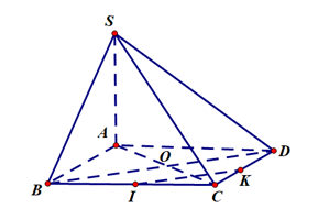 Cho h&igrave;nh ch&oacute;p \[S.ABCD\] c&oacute; đ&aacute;y l&agrave; h&igrave;nh vu&ocirc;ng cạnh \(2a\), \[ (ảnh 1)
