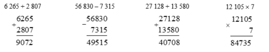 Đặt tính rồi tính: ( 2 điểm)  6 265 + 2 807  ………………  ………………  ………………     	  56 830 – 7 315 (ảnh 1)
