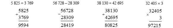 Đặt tính rồi tính: ( 2 điểm)  5 825 + 3 769 (ảnh 1)