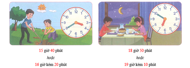 Đồng hồ dưới đây chỉ mấy giờ ? ( 1 điểm) ….. giờ ….. phút hoặc ….. giờ kém ….. phút (ảnh 2)