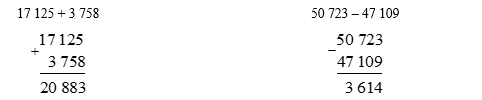 Đặt tính rồi tính: ( 2 điểm)  17 125 + 3 758 (ảnh 1)