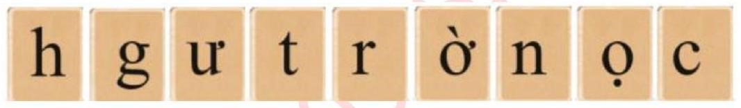 Đây là từ gì?   a/ trường học		b/ tường thuật	c/ thường xuyên	d/ tưởng tượng (ảnh 1)