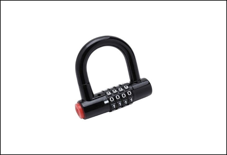 Bác Dũng có một cái khoá số như hình bên. Bác Dũng chọn ngẫu nhiên một dãy gồm 4 chữ số để đặt làm mã số mở khoá. Tính xác suất của các biến cố:  A: 