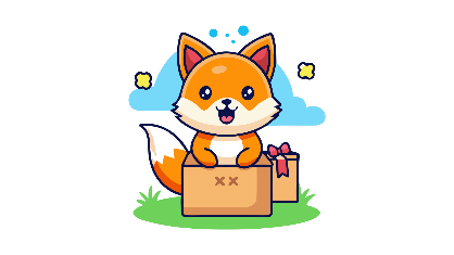 Where is the fox? A. It’s in the box. B. It’s on the box. (ảnh 1)
