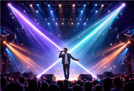 Tr&ecirc;n s&acirc;n khấu ca nhạc, kỹ thuật vi&ecirc;n th (ảnh 1)